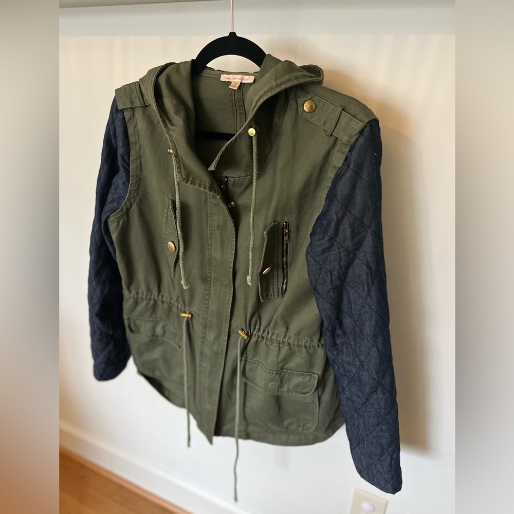 Women’s army green & denim jacket